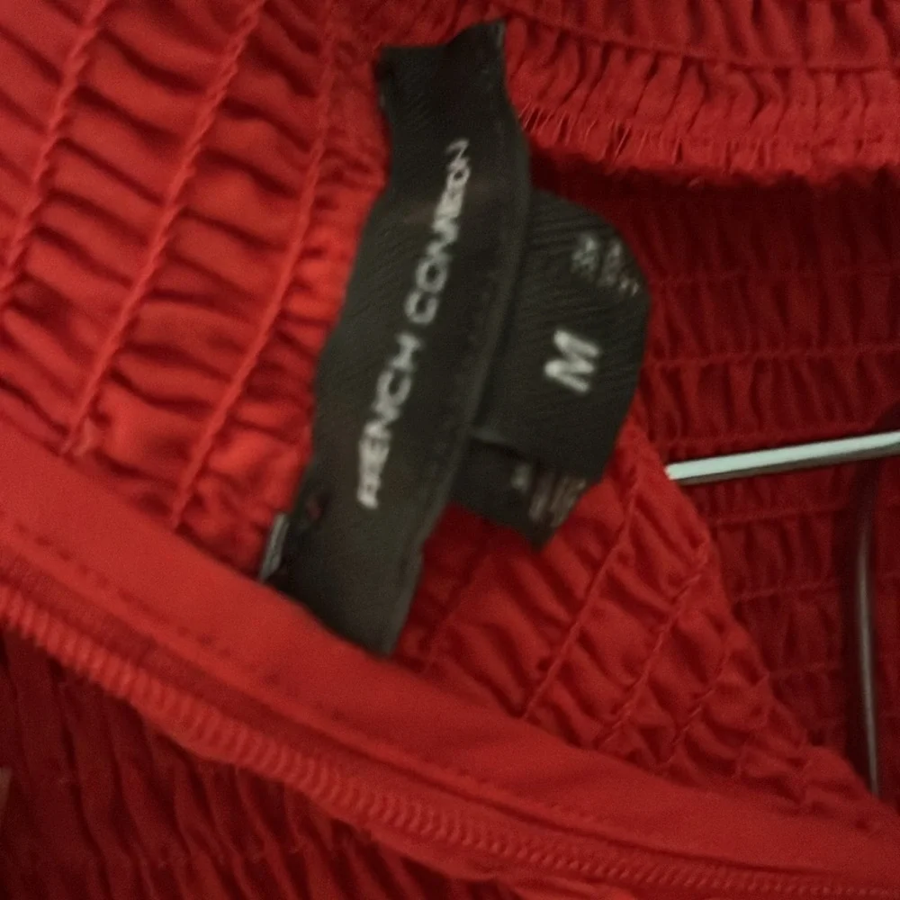 French Connection Red Ruffled Sleeveless Blouse - Picture 8 of 8